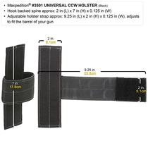 Maxpedition  Universla CCW Holster - Fekete