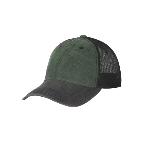 Helikon-Tex Plain Trucker Cap baseball sapka - Washed Cotton - Washed Dark Green / Washed Black C