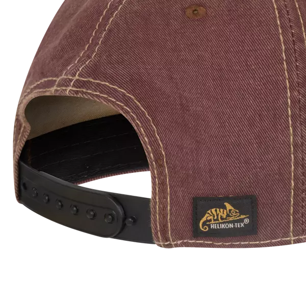 Helikon-Tex Snapback baseball sapka - Dirty Washed Maroon / Dirty Washed Black